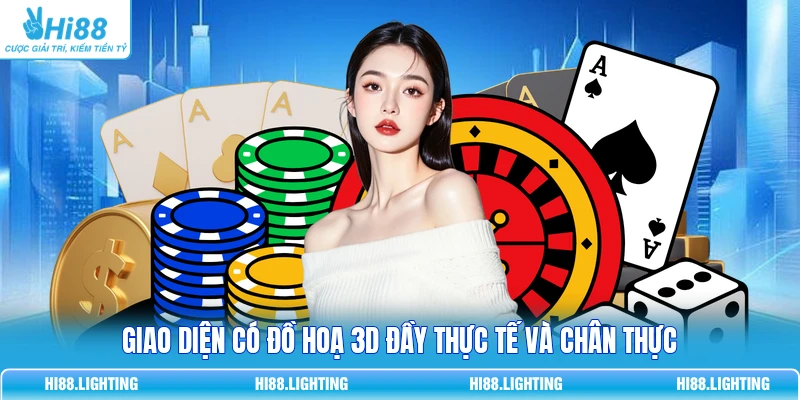 Giao diện có đồ hoạ 3D đầy thực tế và chân thực