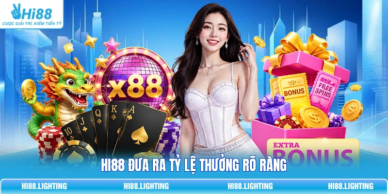 HI88 đưa ra tỷ lệ thưởng rõ ràng