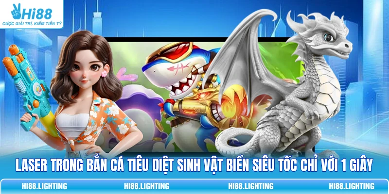 Laser trong bắn cá tiêu diệt sinh vật biển siêu tốc chỉ với 1 giây